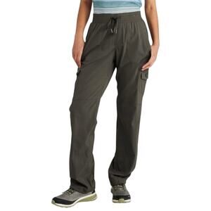 L.L. Bean Sz XL Wmns Vista Camp Pants Straight-Leg Cargo Black Light Flaws